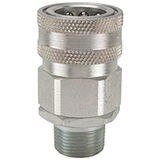 Snap-tite IH Series Steel Coupler with Male Threads and Sleeve lock